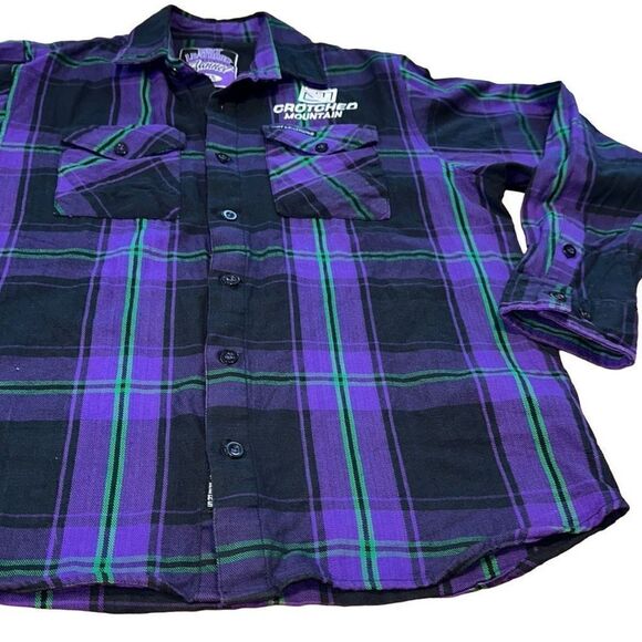 HOT LEATHERS FLM2011 MEN'S 'VOODOO' FLANNEL LONG SLEEVE shirt Sz L Crotched MTN - Picture 7 of 8